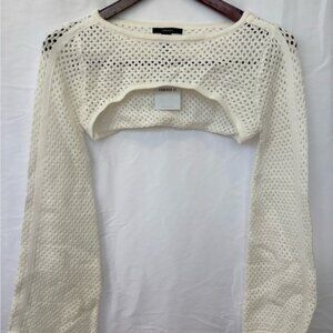 Forever 21 White Knit Cropped Sweater